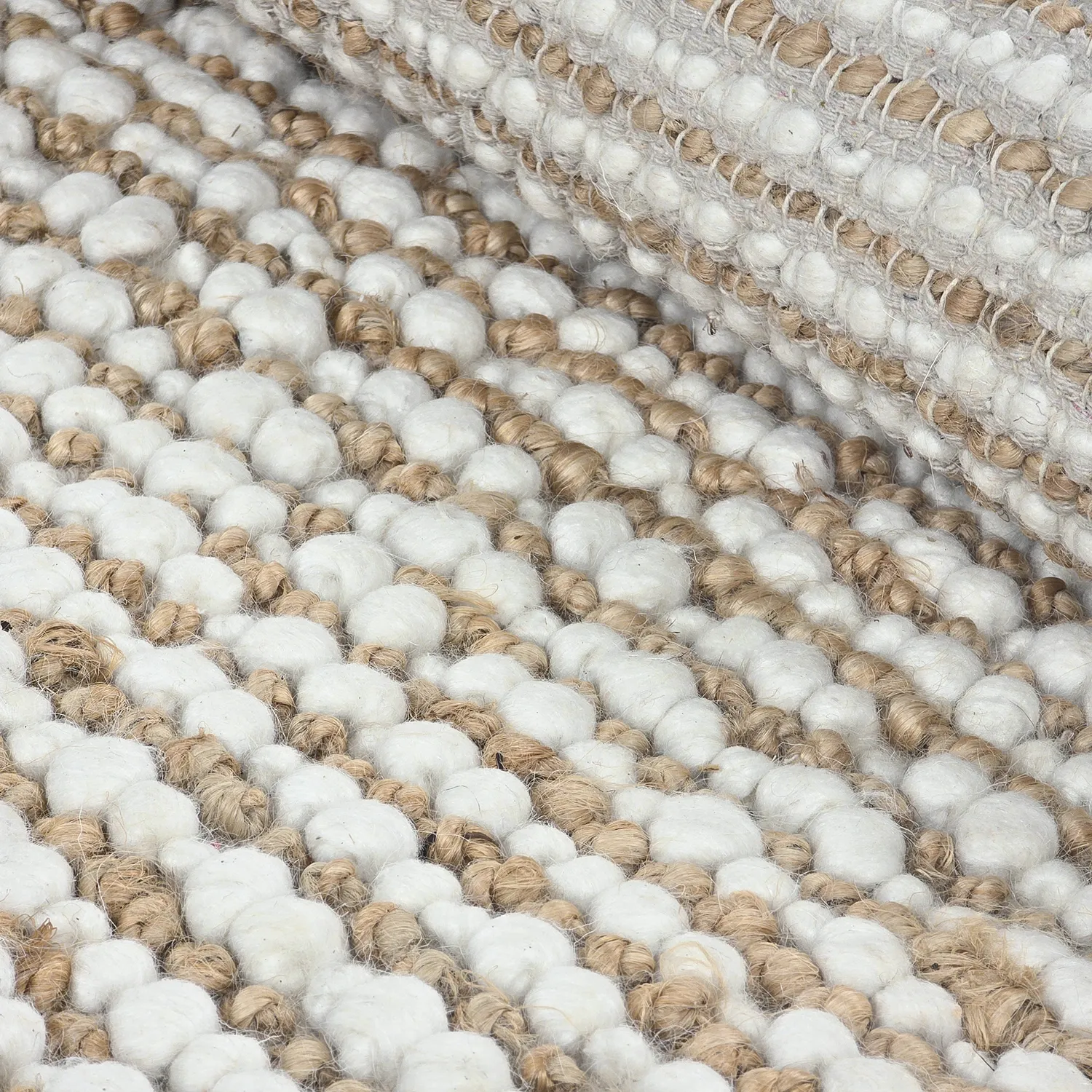 Tappeto In Iuta - Bally Jute/wool Bubble (natura/bianco)