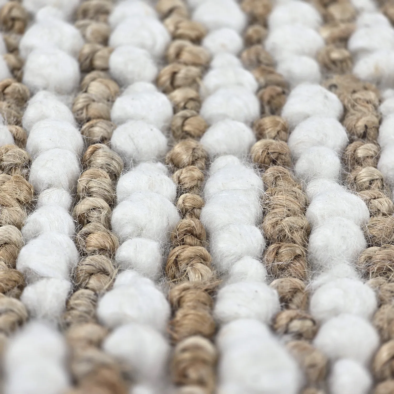 Tappeto In Iuta - Bally Jute/wool Bubble (natura/bianco)