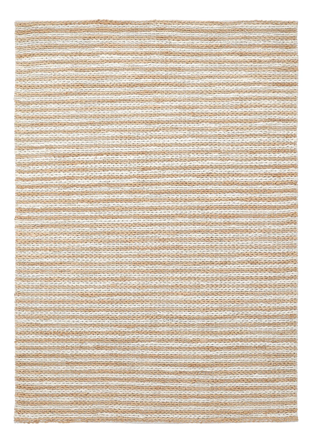 Tappeto In Iuta - Howrah Braided Jute (natura/bianco)