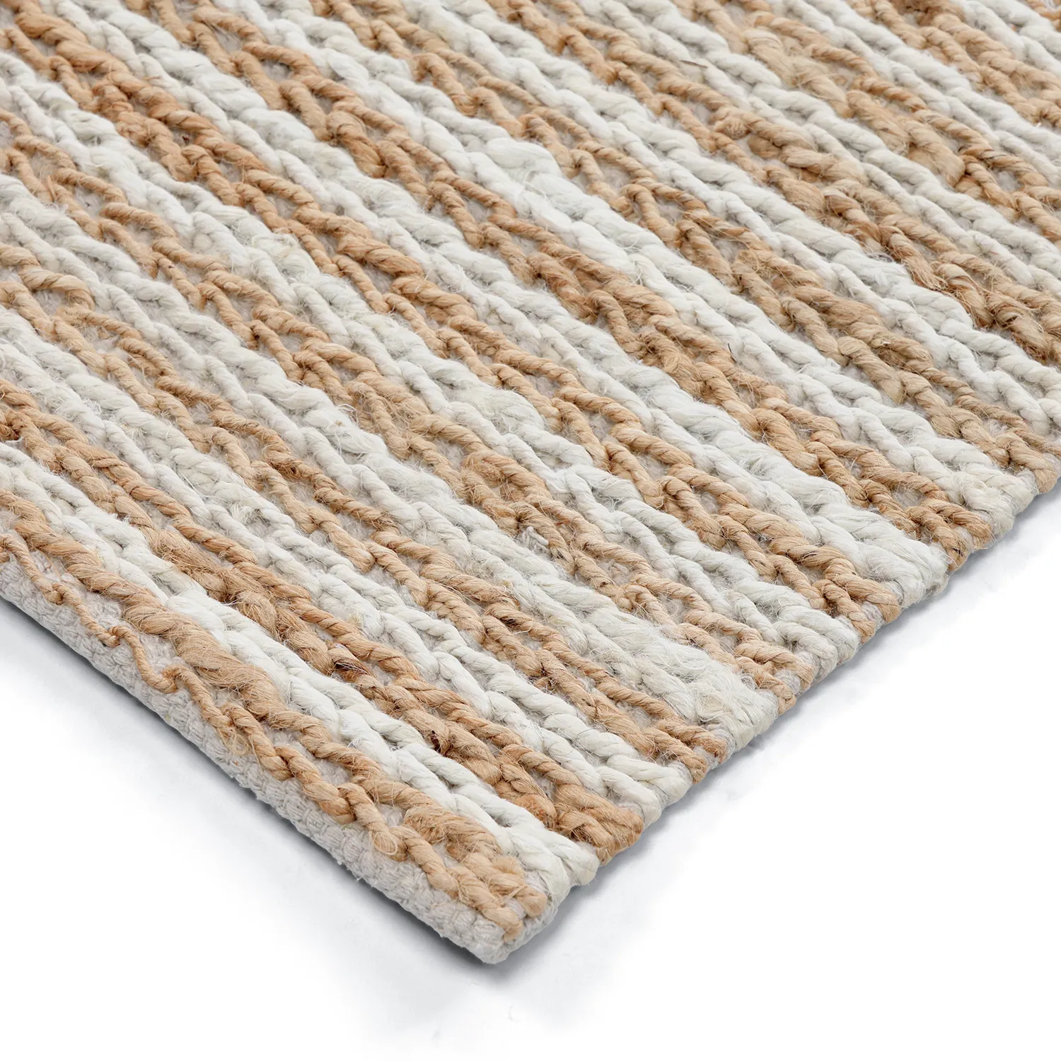 Tappeto In Iuta - Howrah Braided Jute (natura/bianco)