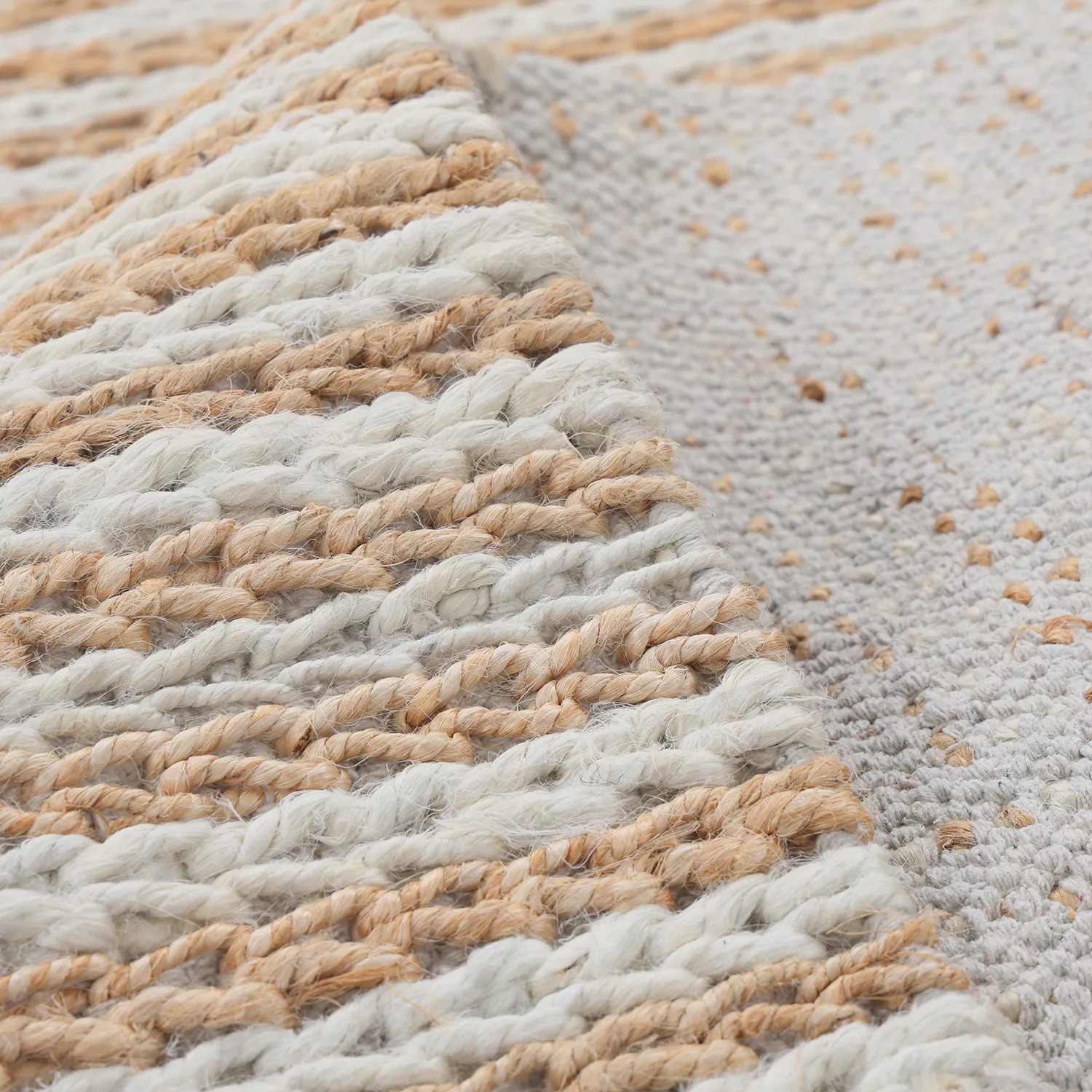 Tappeto In Iuta - Howrah Braided Jute (natura/bianco)