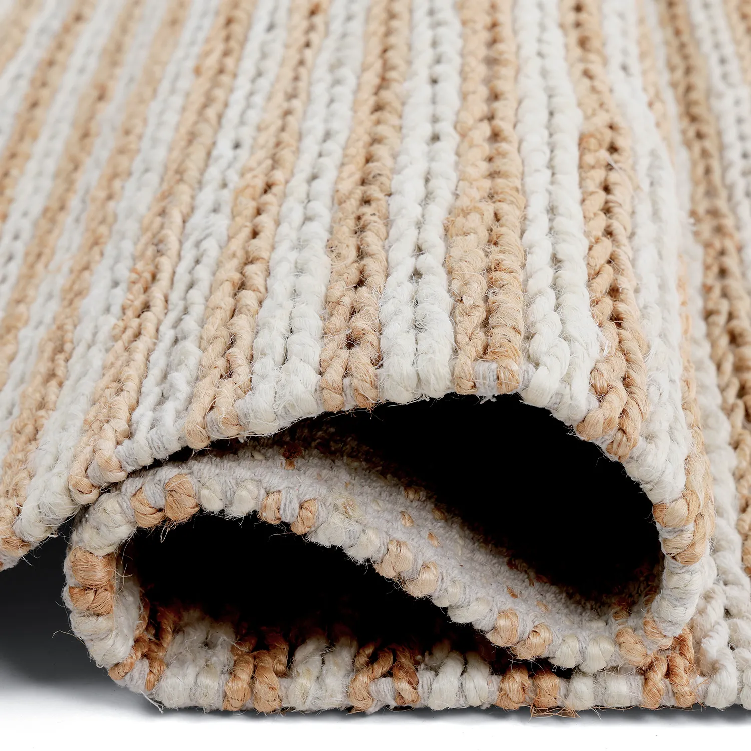 Tappeto In Iuta - Howrah Braided Jute (natura/bianco)