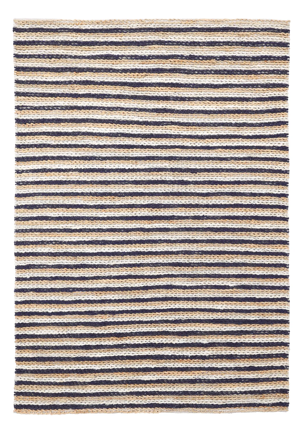 Tappeto In Iuta - Howrah Braided Jute (naturale/bianco/nero)