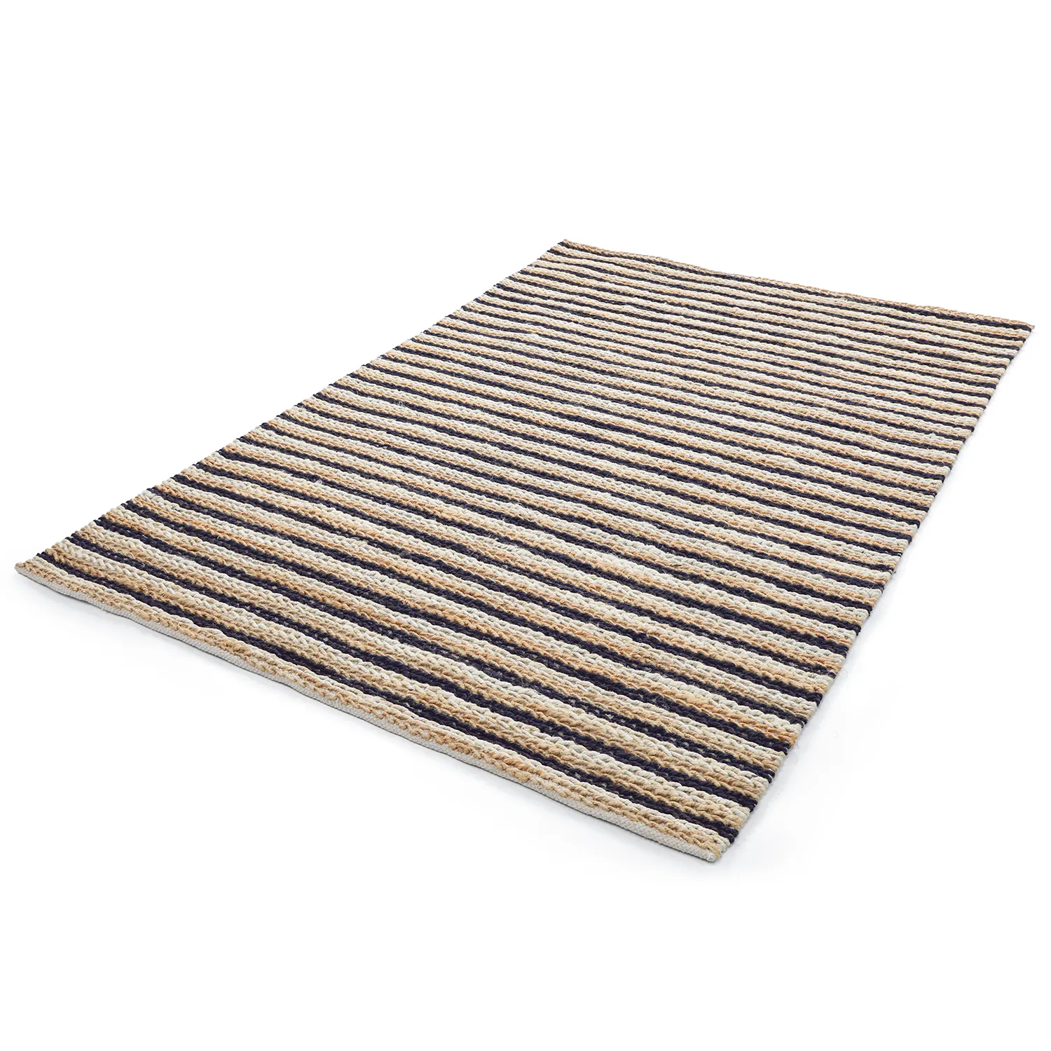 Tappeto In Iuta - Howrah Braided Jute (naturale/bianco/nero)
