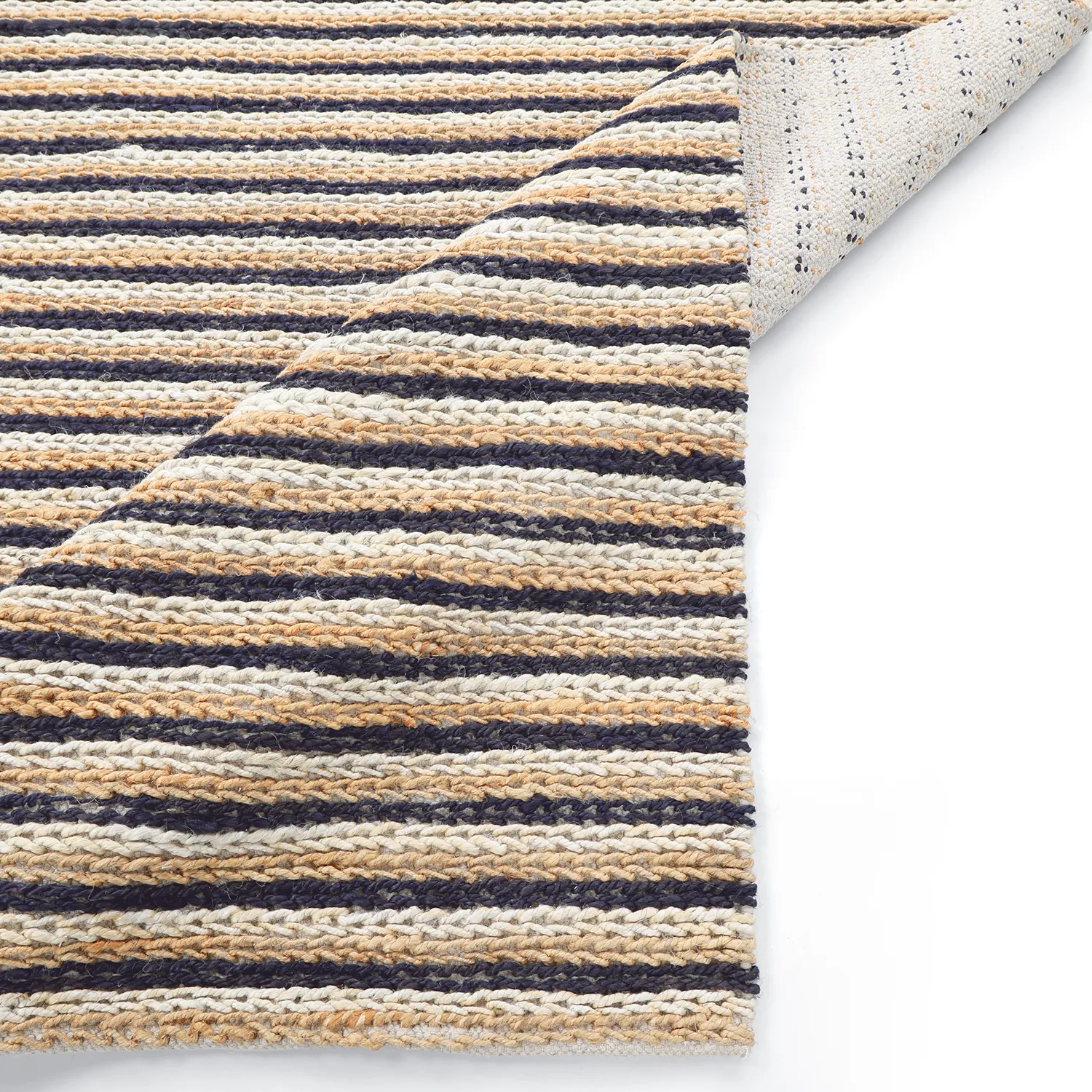 Tappeto In Iuta - Howrah Braided Jute (naturale/bianco/nero)