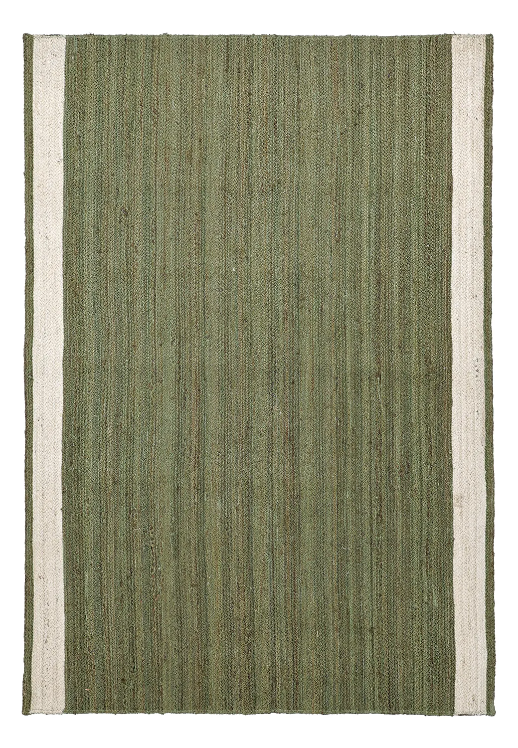 Tappeto In Iuta - Senaki (verde militare/bianco)
