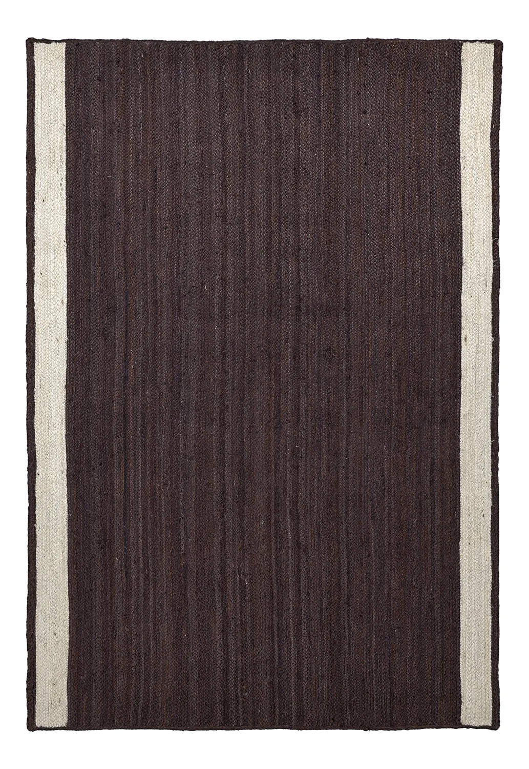 Tappeto In Iuta - Senaki (tortora scuro/bianco)