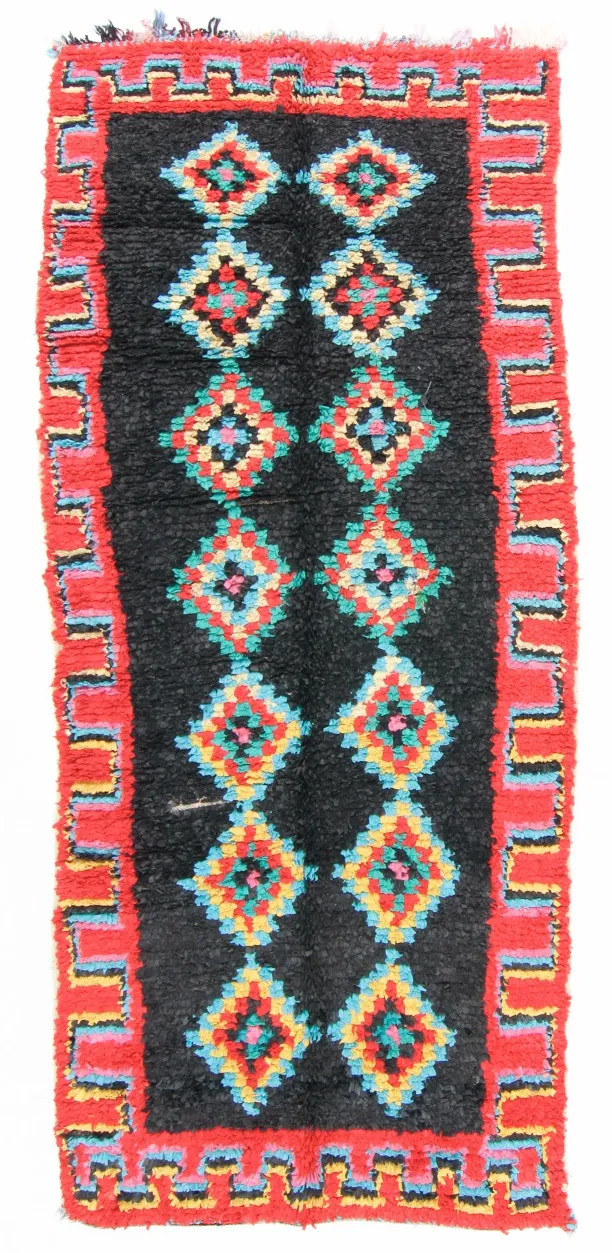 Tappeto Berberi Dal Marocco Boucherouite 300 x 120 cm
