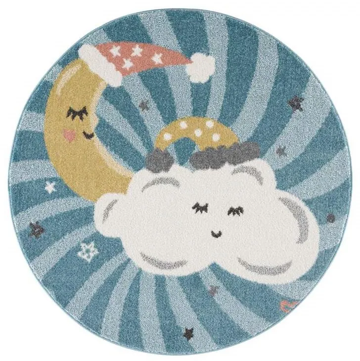 Tappeti per bambini - Night Clouds Tondo (multi)
