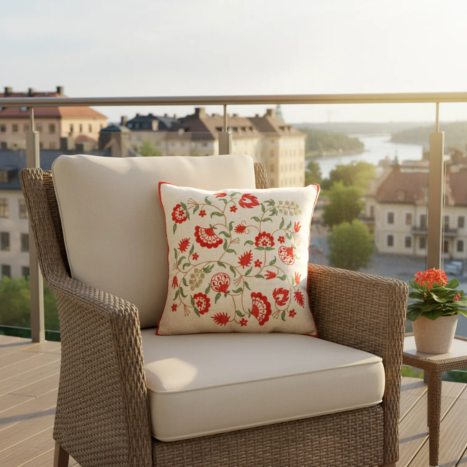 Federa - Kalmar Embroidered Cushion Cover (multiplo)
