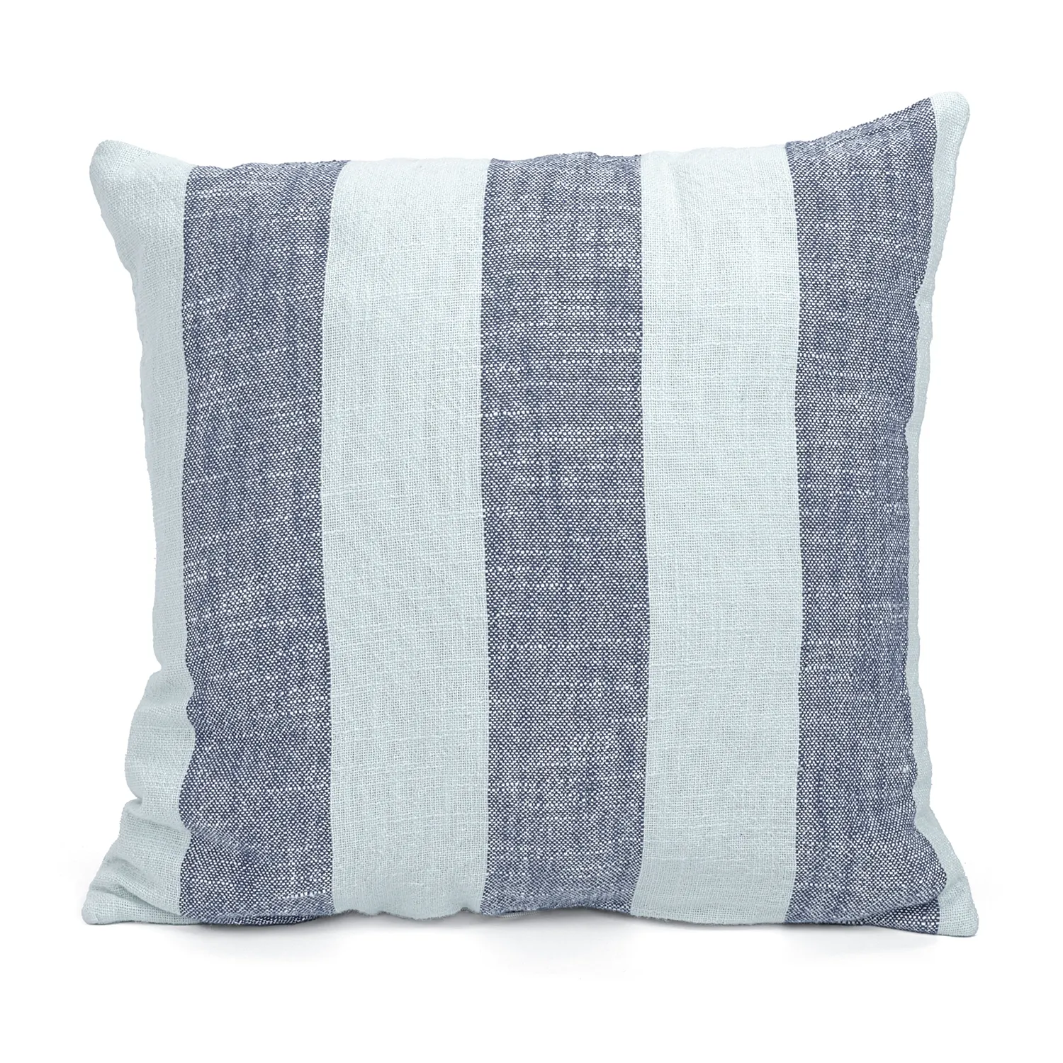 Federa - Kora stripe cotton cushion cover (blu navy/blu chiaro)