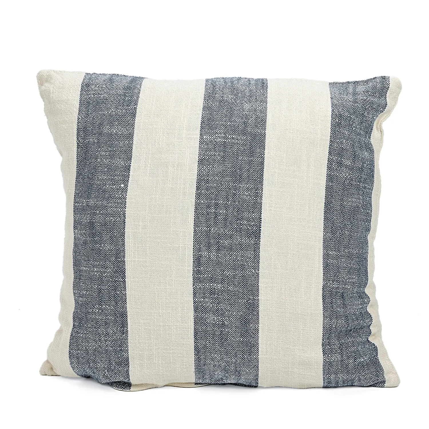 Federa - Kora stripe cotton cushion cover (crema/blu navy)