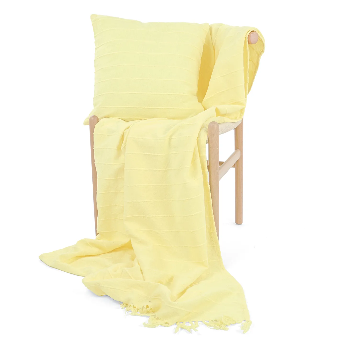 Federa - Nalani cotton cushion cover (giallo chiaro)