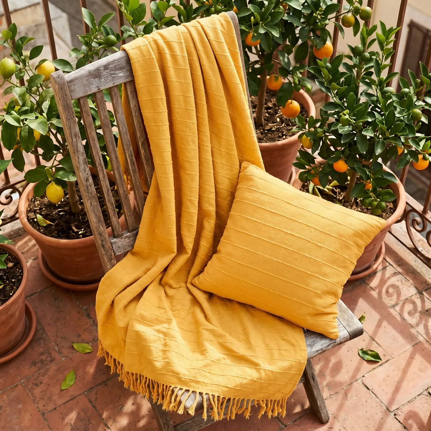 Federa - Nalani cotton cushion cover (arancia)