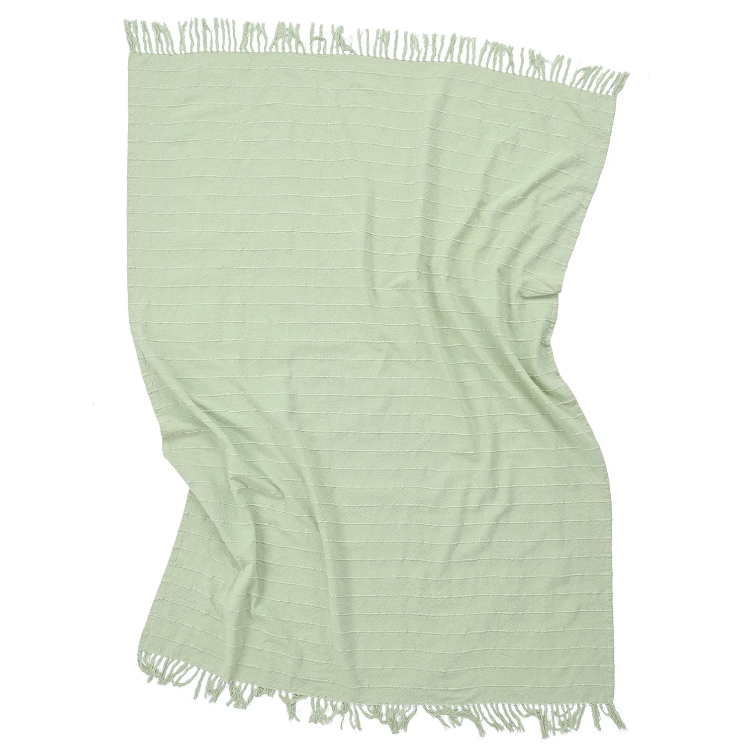 Coperte - Nalani cotton throw (verde chiaro)