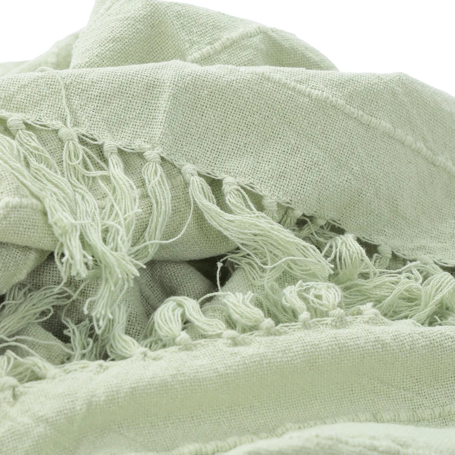 Coperte - Nalani cotton throw (verde chiaro)