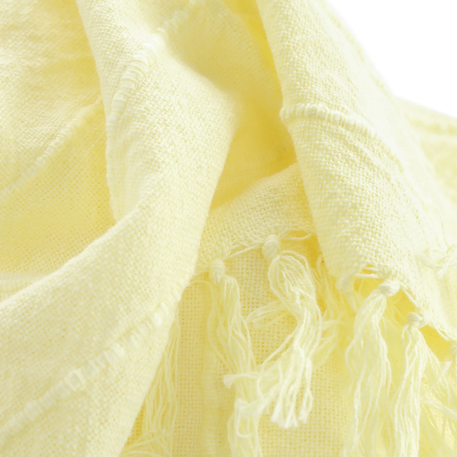 Coperte - Nalani cotton throw (giallo chiaro)