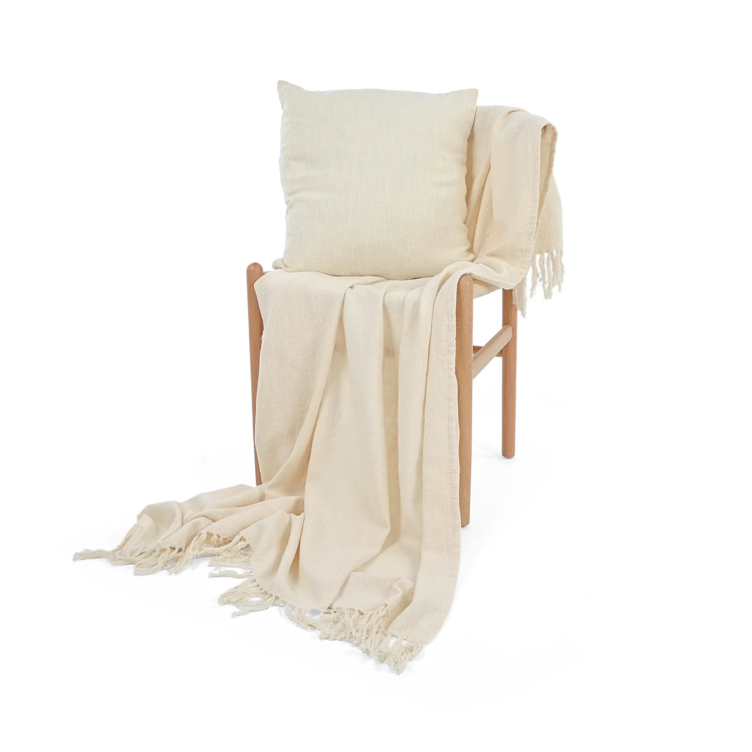 Federa - Veya cotton cushion cover (crema)