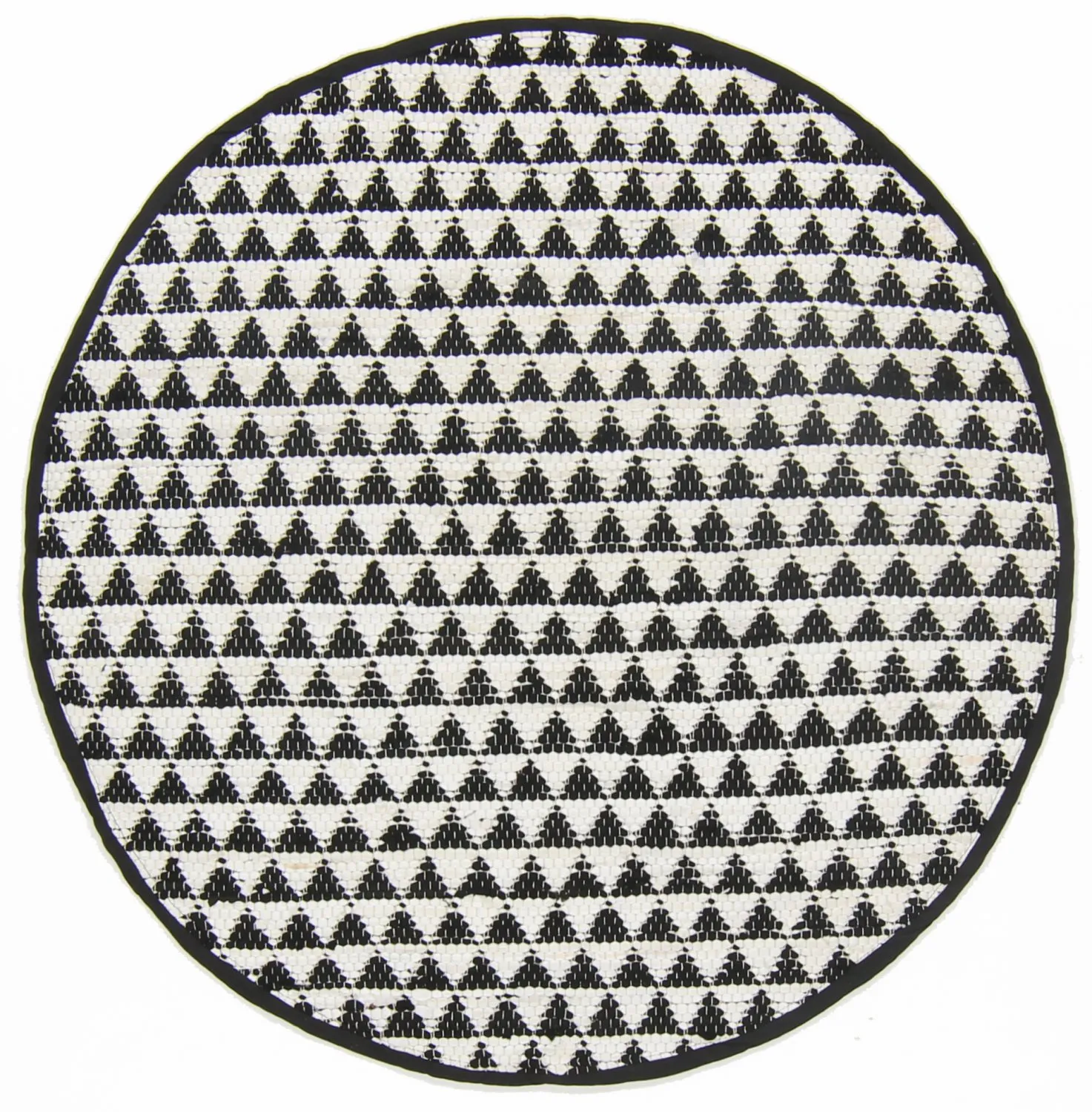 Tappeti rotondi - Lindby (nero/bianco)
