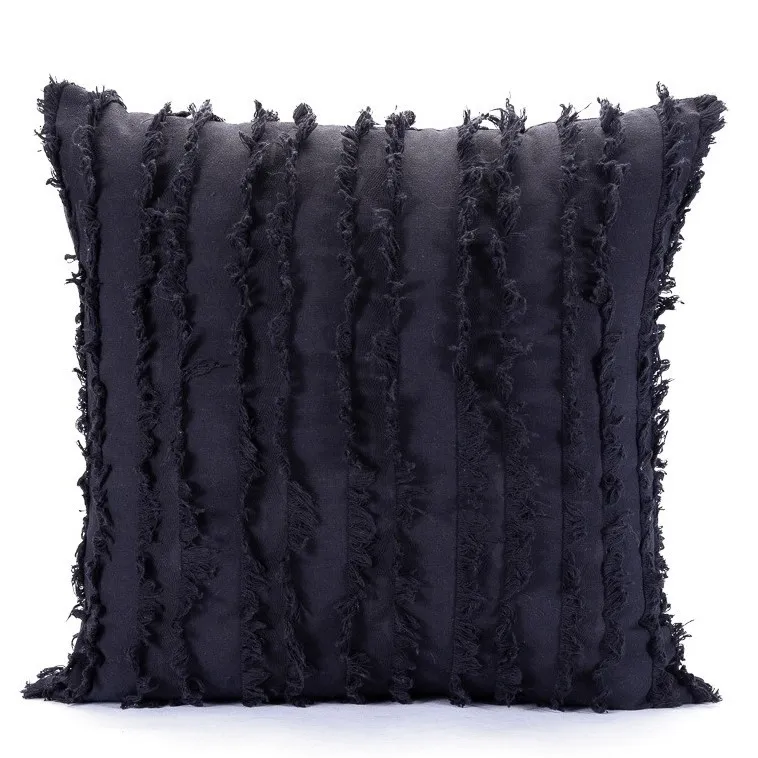 Federa - Boho Linen 45 x 45 cm (blu scuro)