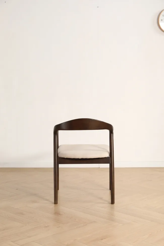 Sedia con braccioli - Aspa (marrone scuro/beige) - 2 pezzi