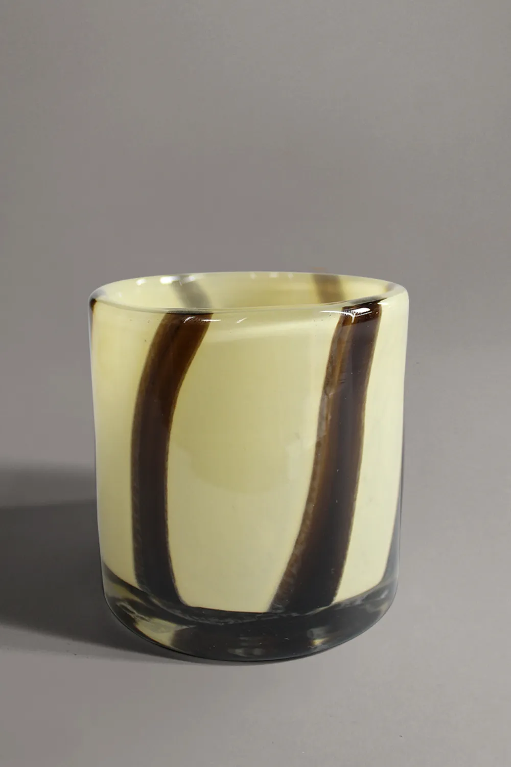 Porta candele S - Zuri (giallo chiaro/marrone)