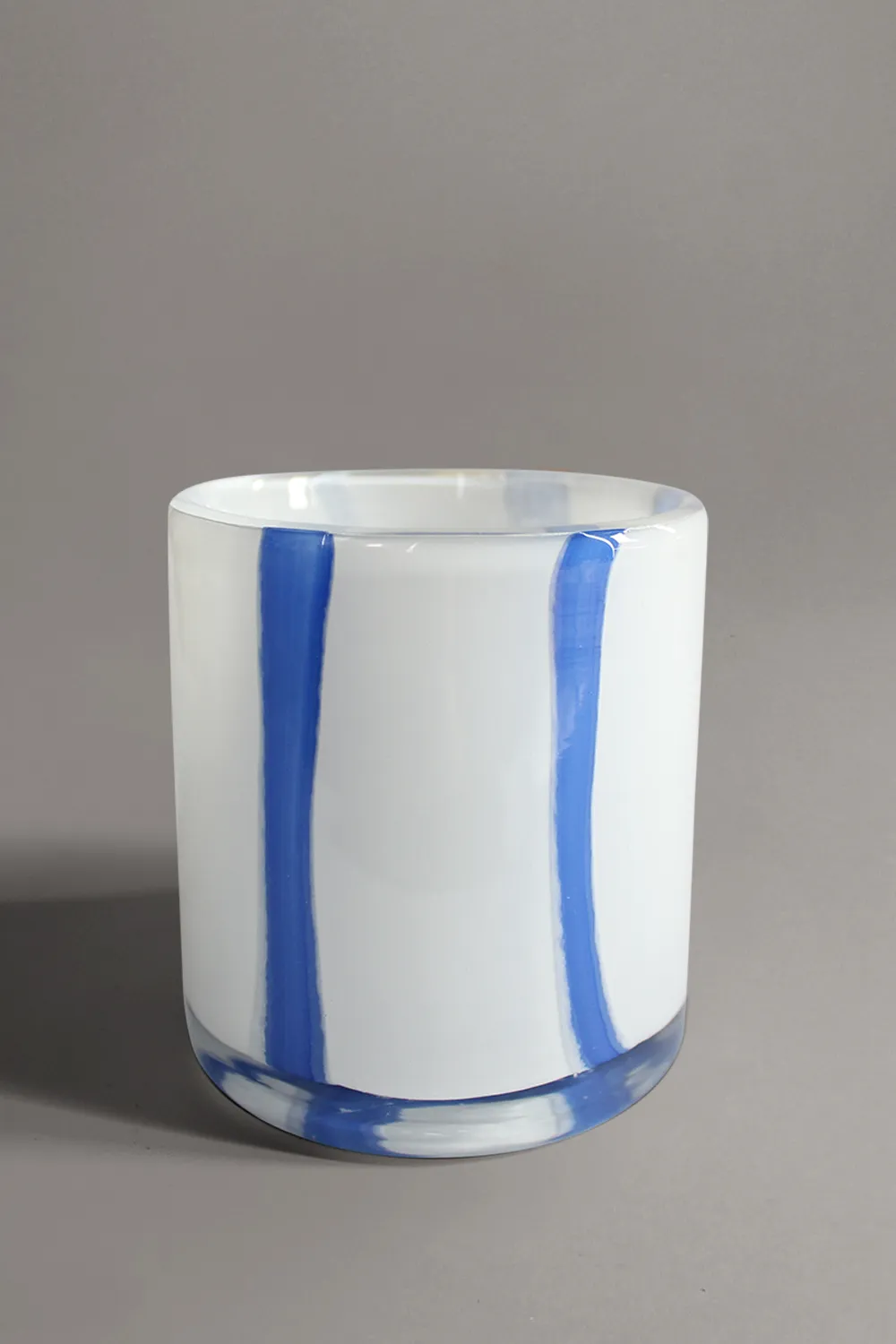 Porta candele S - Zuri (bianco/blu)