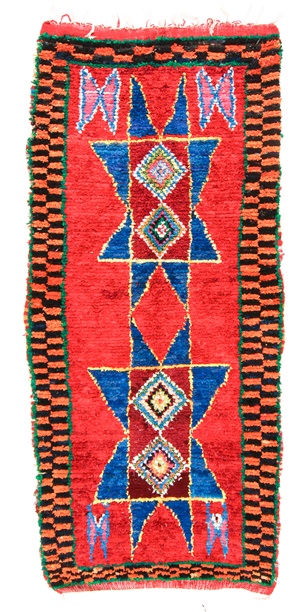 Tappeto Berberi Dal Marocco Boucherouite 315 x 120 cm