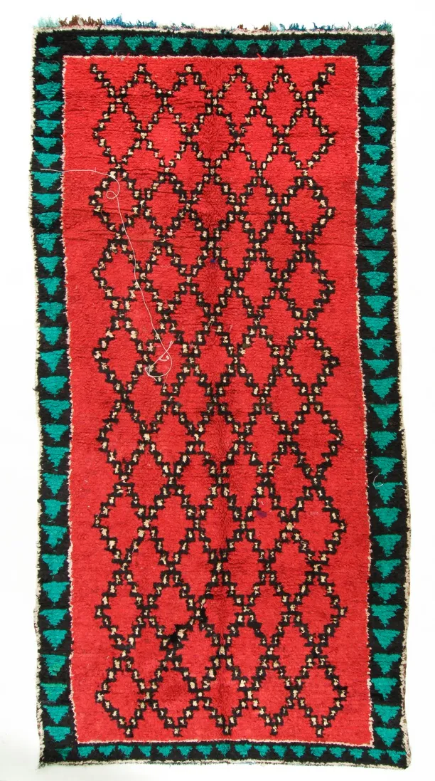 Tappeto Berberi Dal Marocco Boucherouite 370 x 170 cm