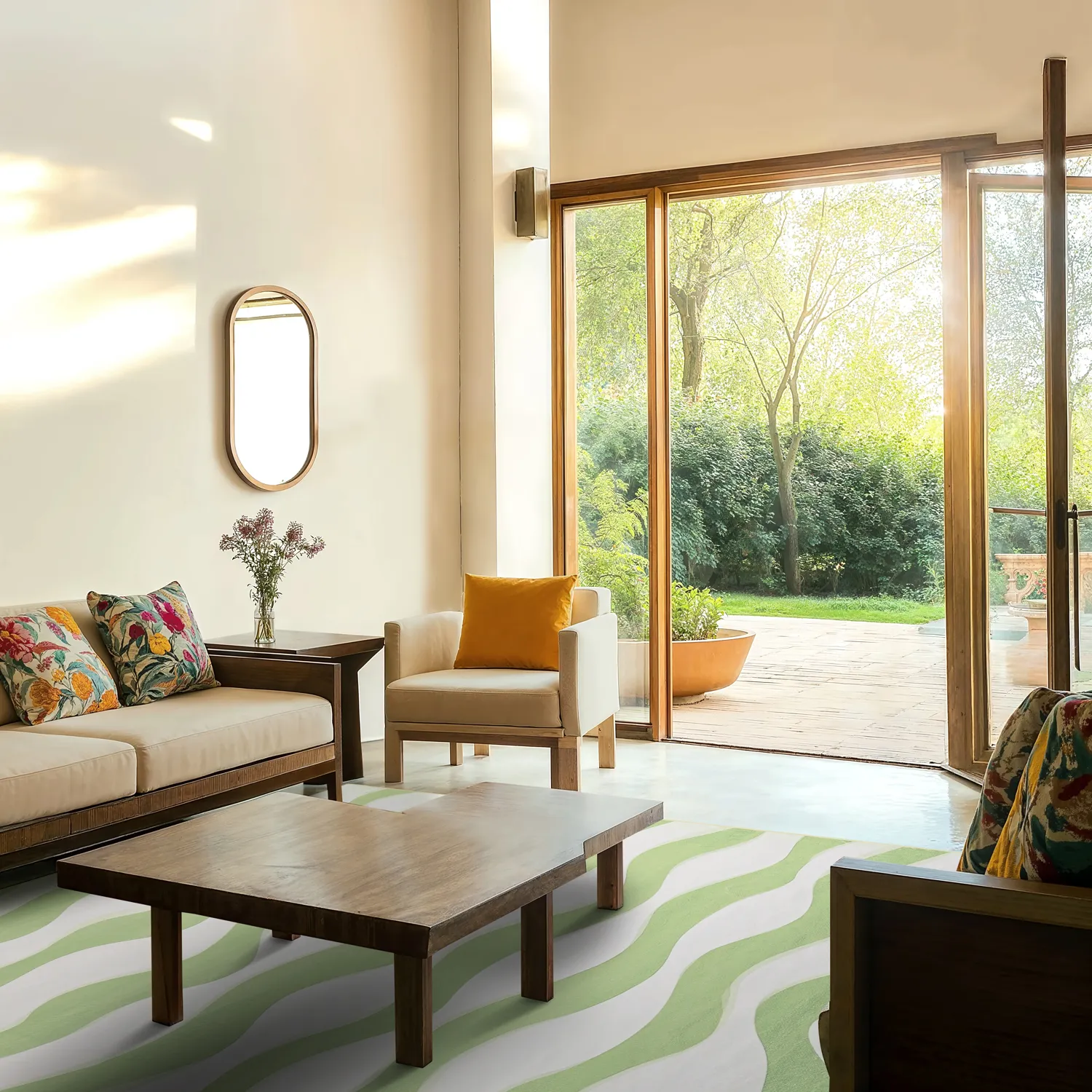 Tappeto Wilton - Marsala (verde/bianco)