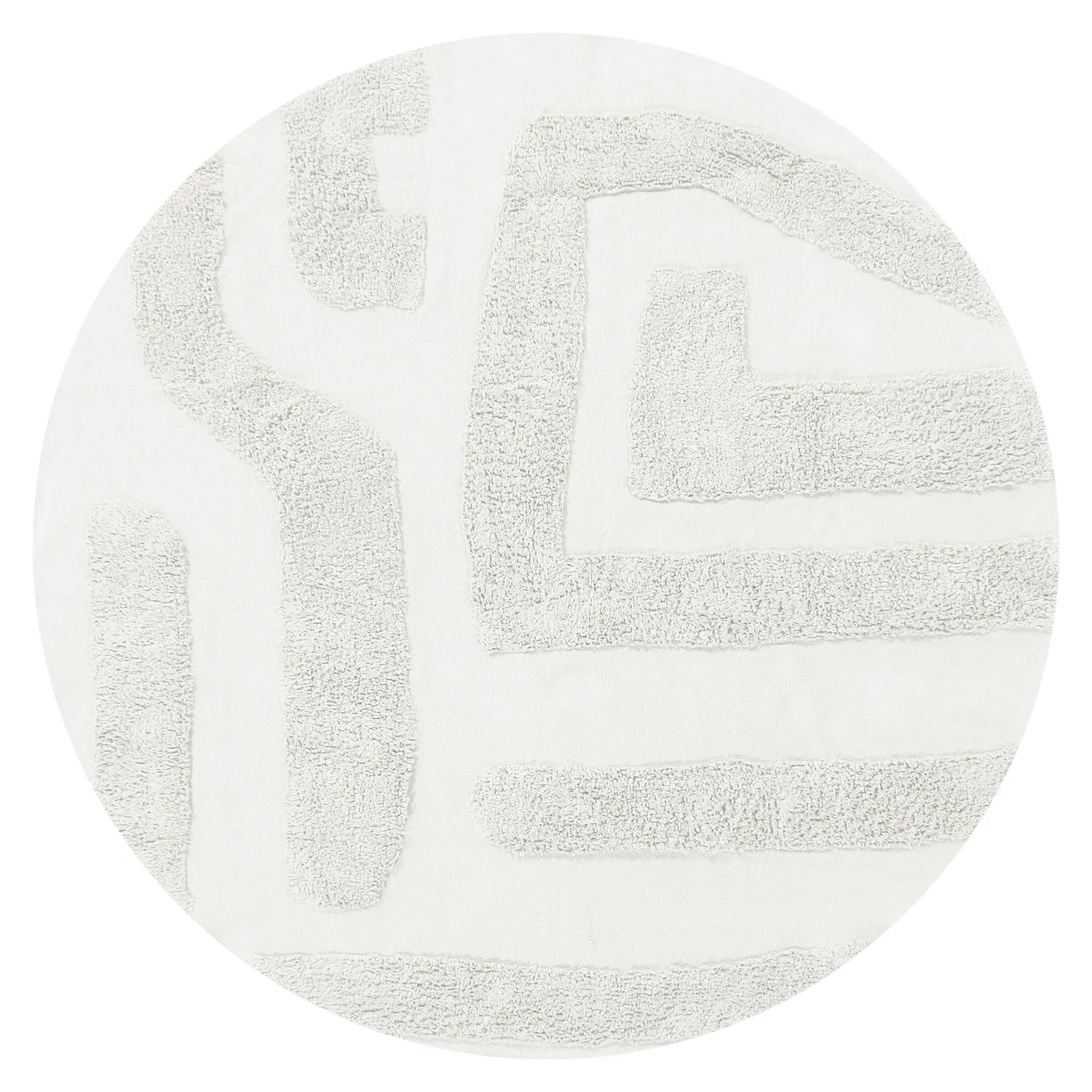 Tappeti rotondi - Alexa Natural Cotton Shaggy (offwhite)