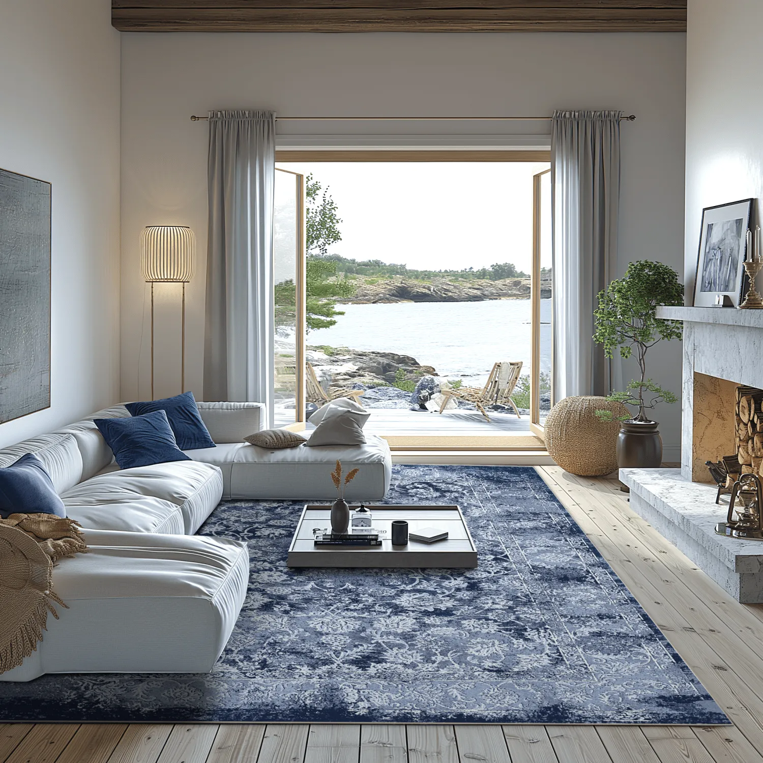 Tappeto Wilton - Amaya (blu)
