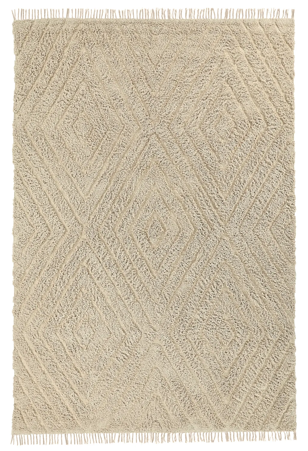 Tappeto A Pelo Lungo - Amberley Natural Cotton Shaggy (beige)