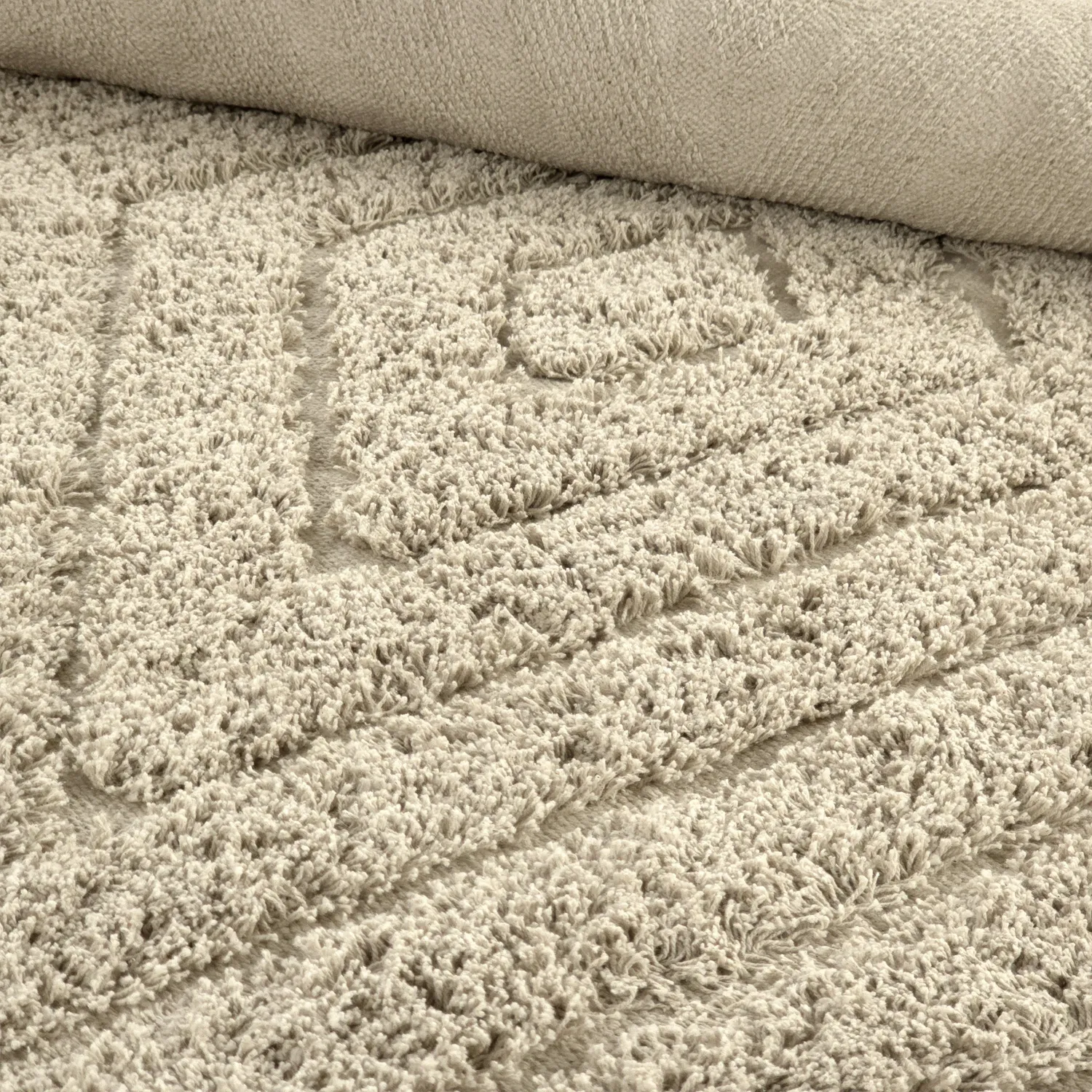 Tappeto A Pelo Lungo - Amberley Natural Cotton Shaggy (beige)