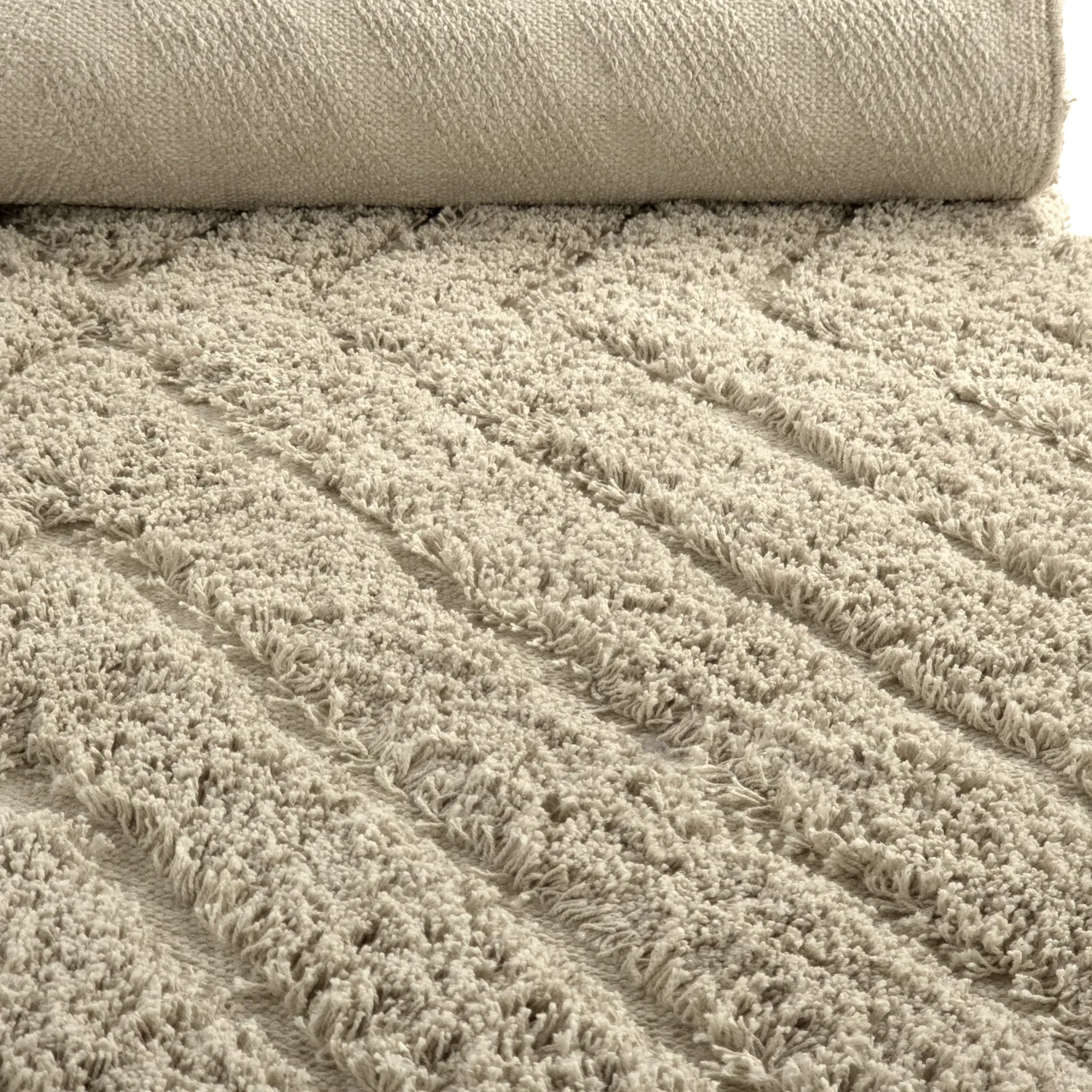 Tappeto A Pelo Lungo - Amberley Natural Cotton Shaggy (beige)