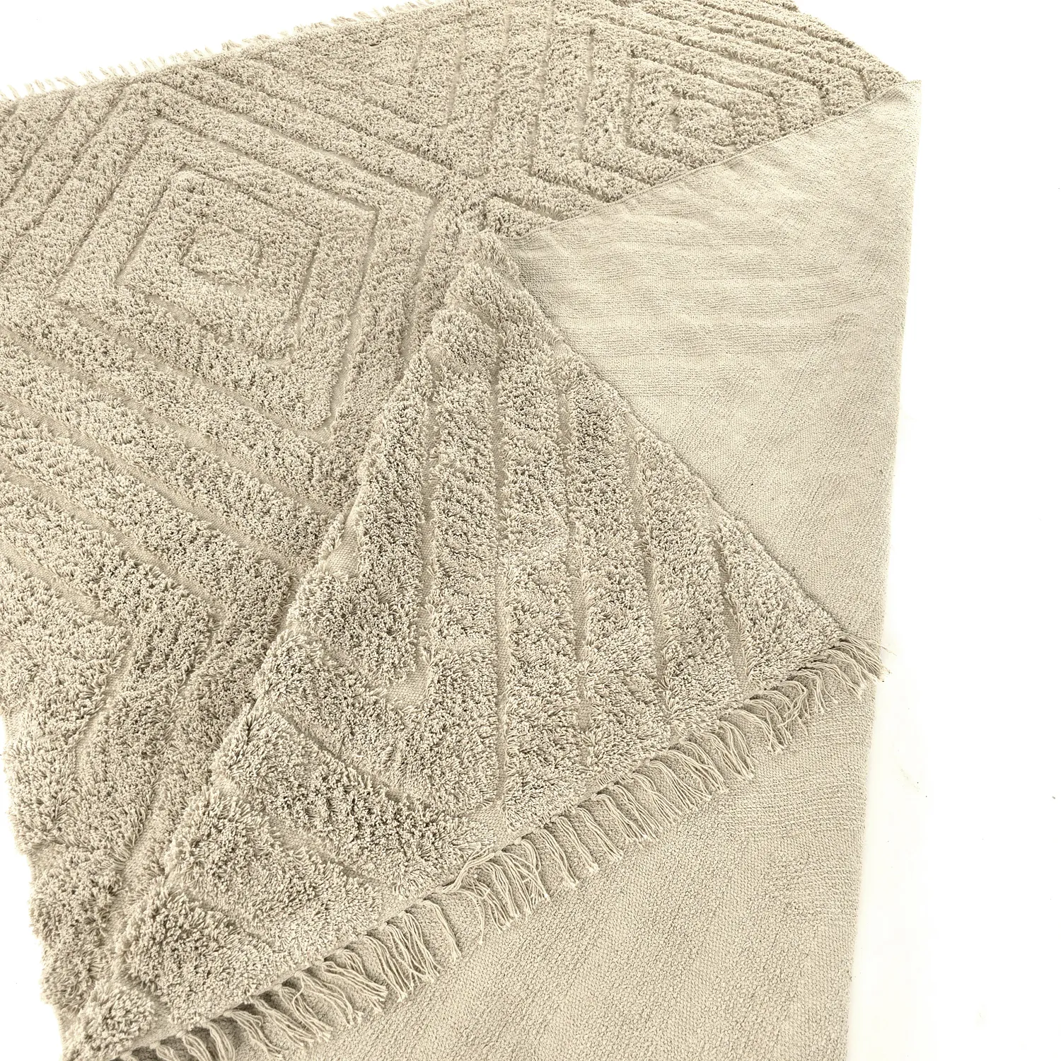 Tappeto A Pelo Lungo - Amberley Natural Cotton Shaggy (beige)