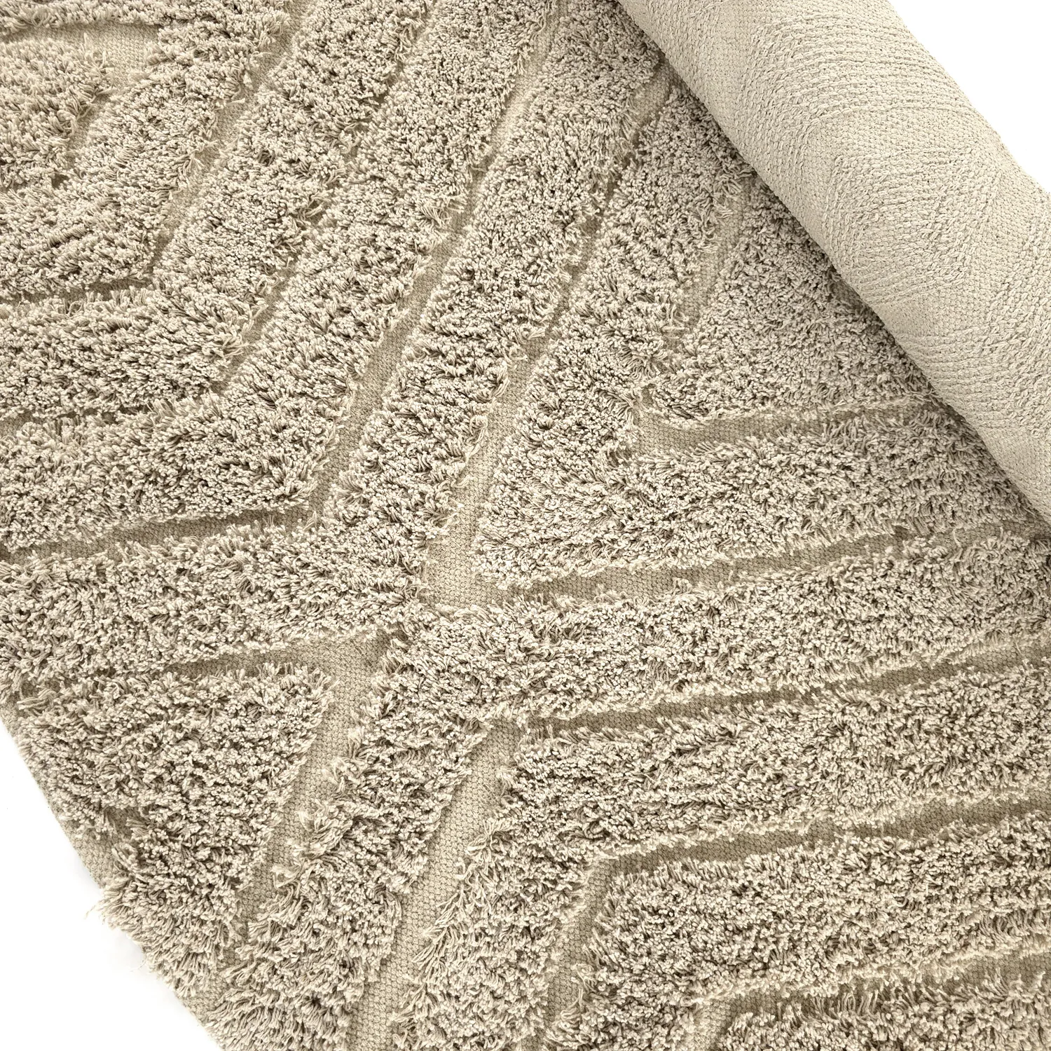 Tappeti rotondi - Amberley Natural Cotton Shaggy (beige)