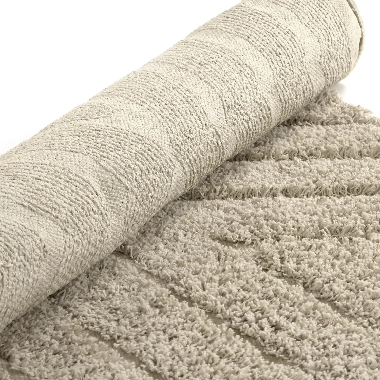 Tappeti rotondi - Amberley Natural Cotton Shaggy (beige)