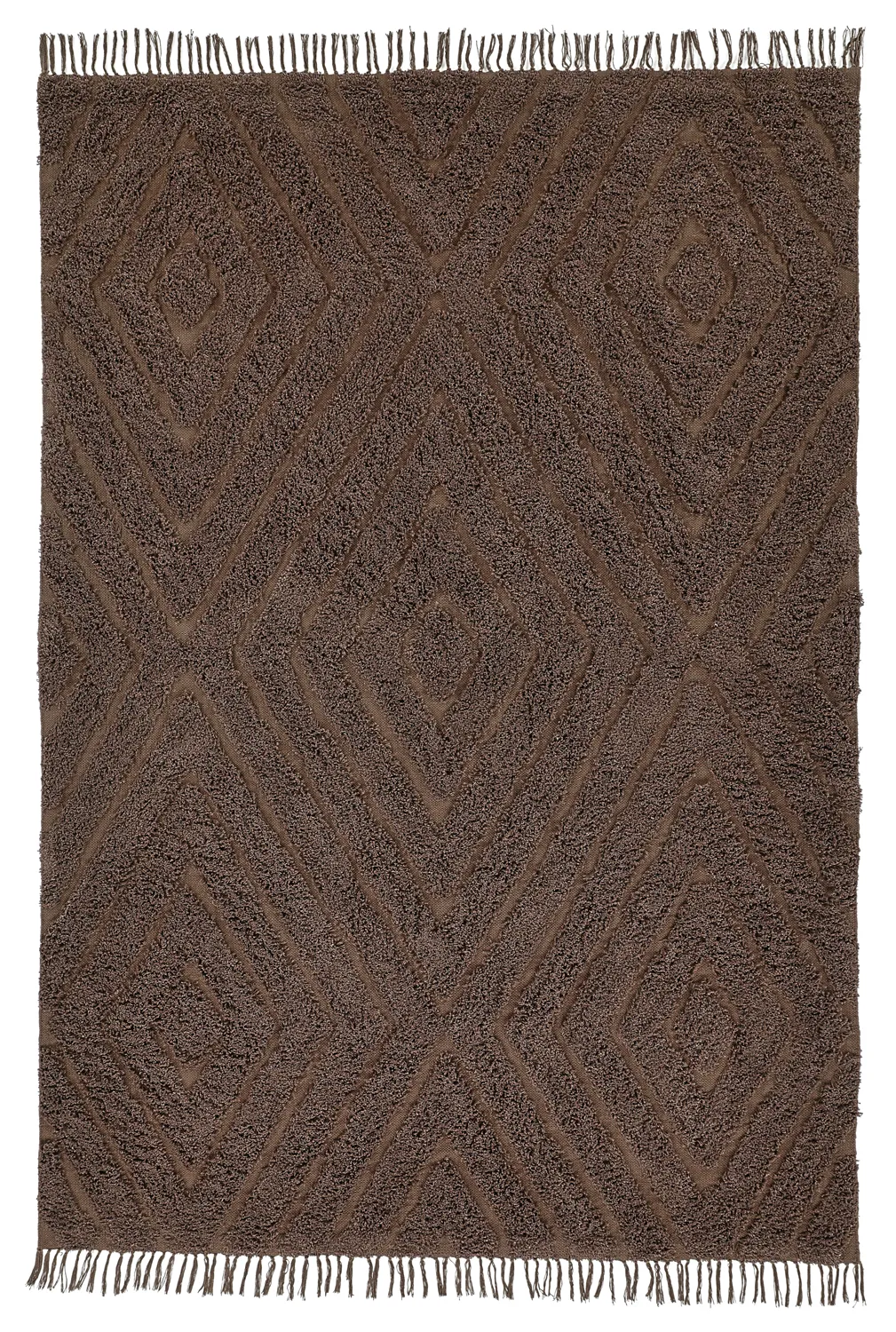 Tappeto A Pelo Lungo - Amberley Natural Cotton Shaggy (marrone)