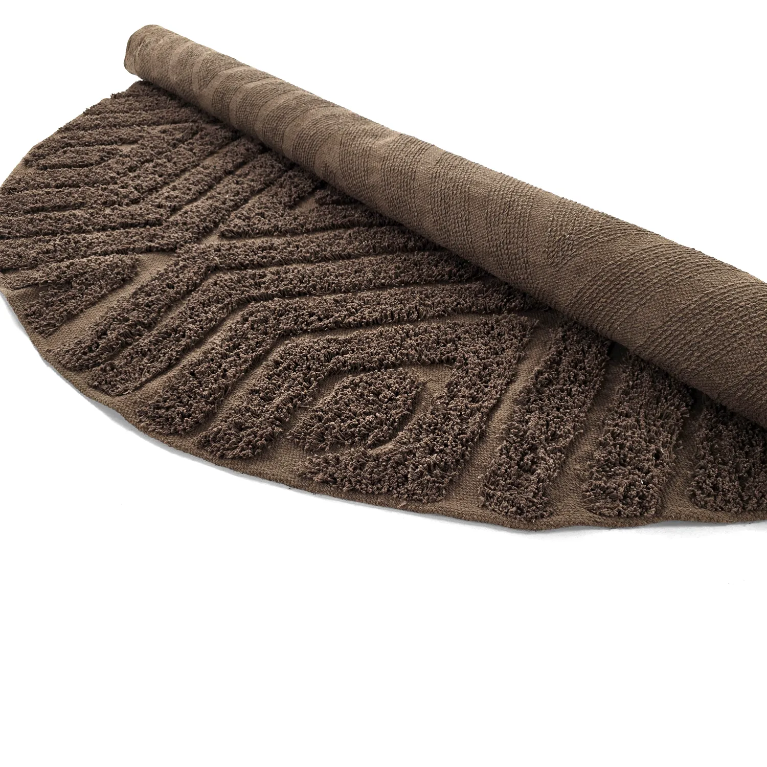 Tappeti rotondi - Amberley Natural Cotton Shaggy (marrone)