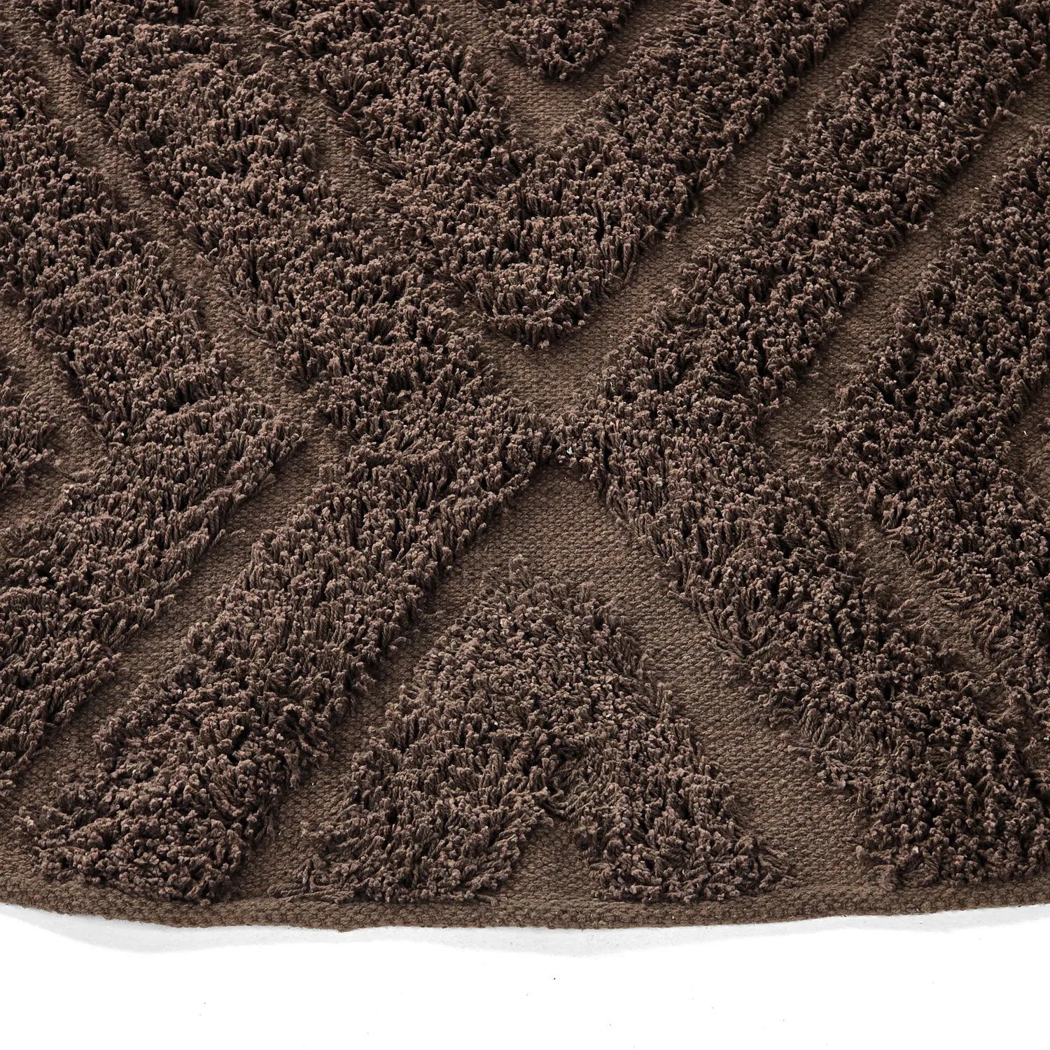 Tappeti rotondi - Amberley Natural Cotton Shaggy (marrone)