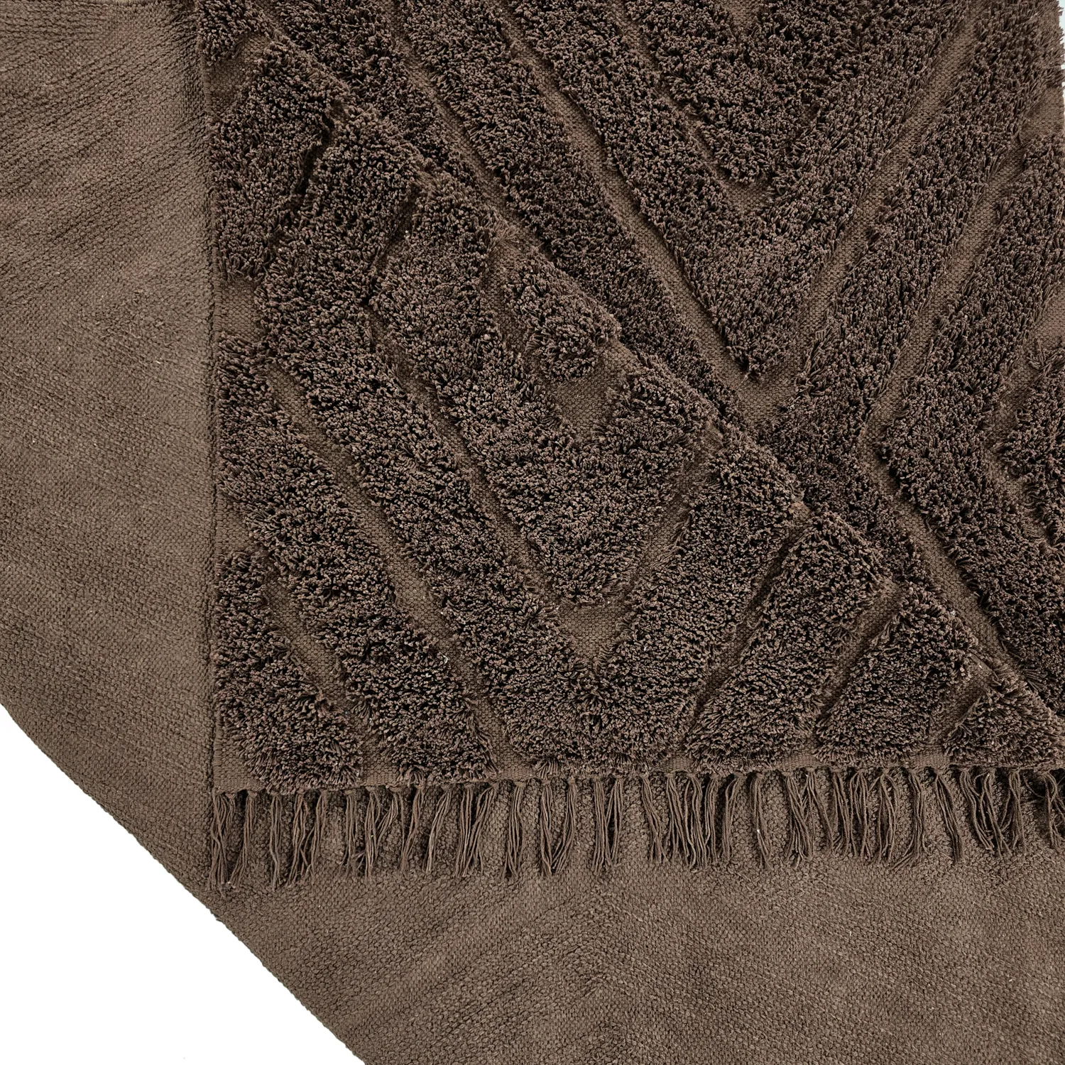 Tappeto A Pelo Lungo - Amberley Natural Cotton Shaggy (marrone)