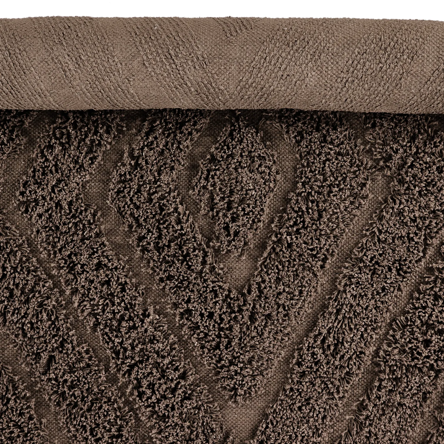 Tappeti rotondi - Amberley Natural Cotton Shaggy (marrone)