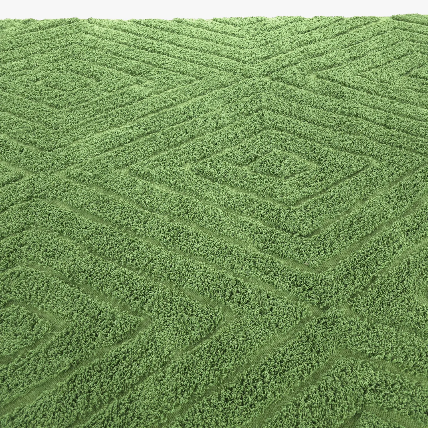 Tappeto A Pelo Lungo - Amberley Natural Cotton Shaggy (verde)
