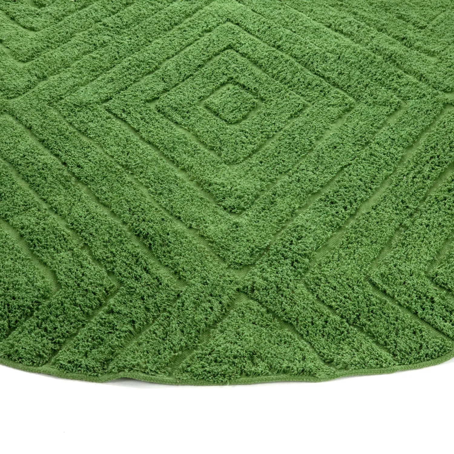 Tappeti rotondi - Amberley Natural Cotton Shaggy (verde)