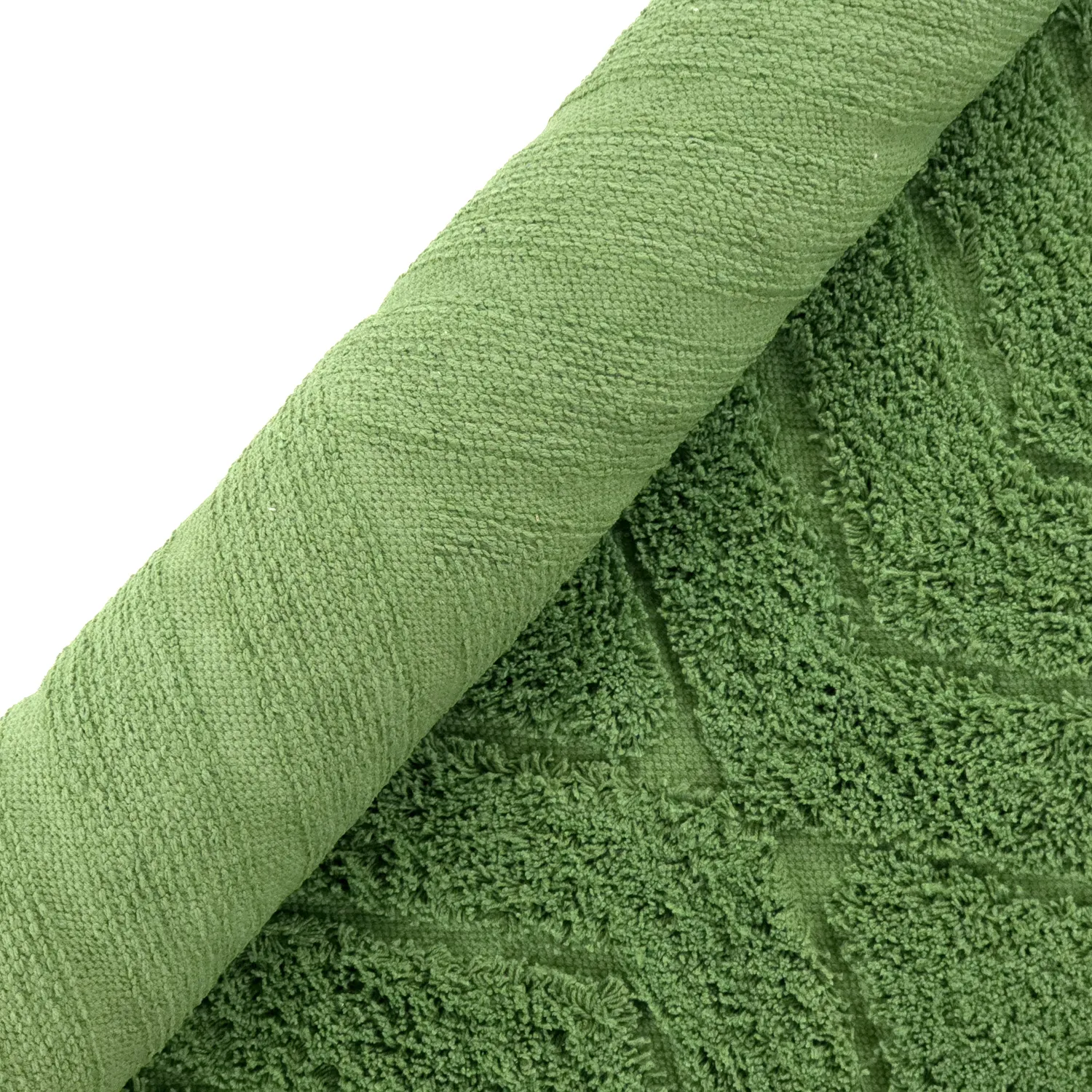 Tappeti rotondi - Amberley Natural Cotton Shaggy (verde)