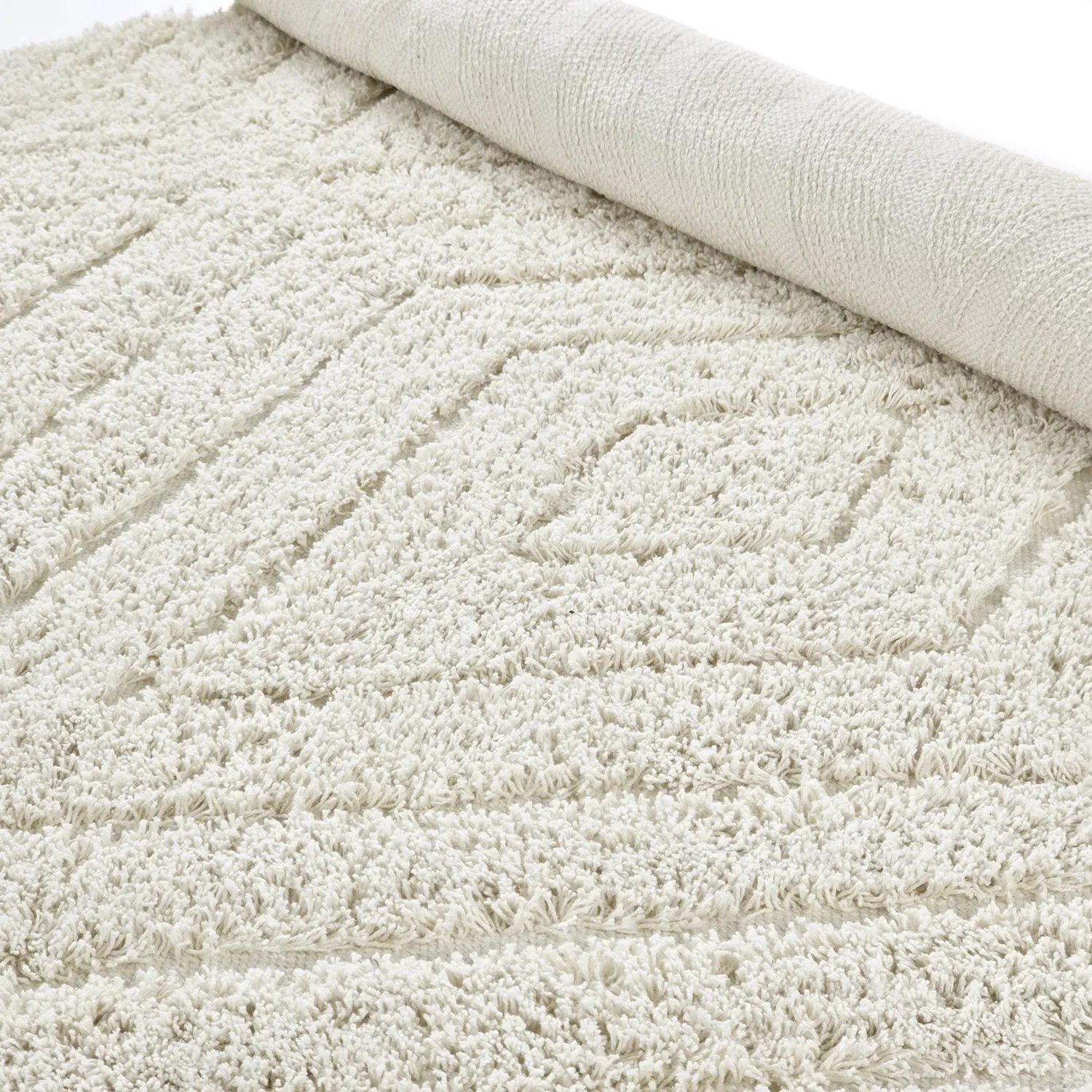 Tappeto A Pelo Lungo - Amberley Natural Cotton Shaggy (bianco)