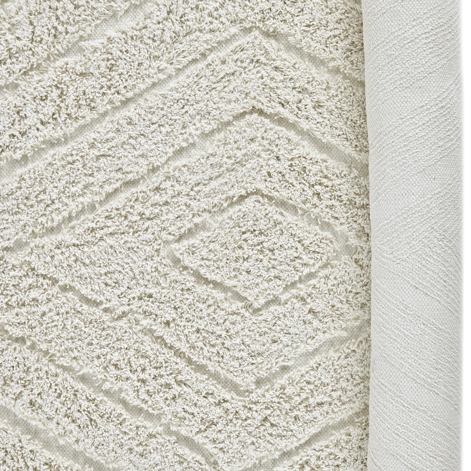 Tappeto A Pelo Lungo - Amberley Natural Cotton Shaggy (bianco)