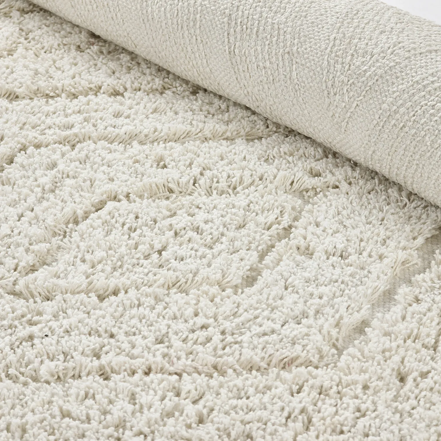 Tappeto A Pelo Lungo - Amberley Natural Cotton Shaggy (bianco)