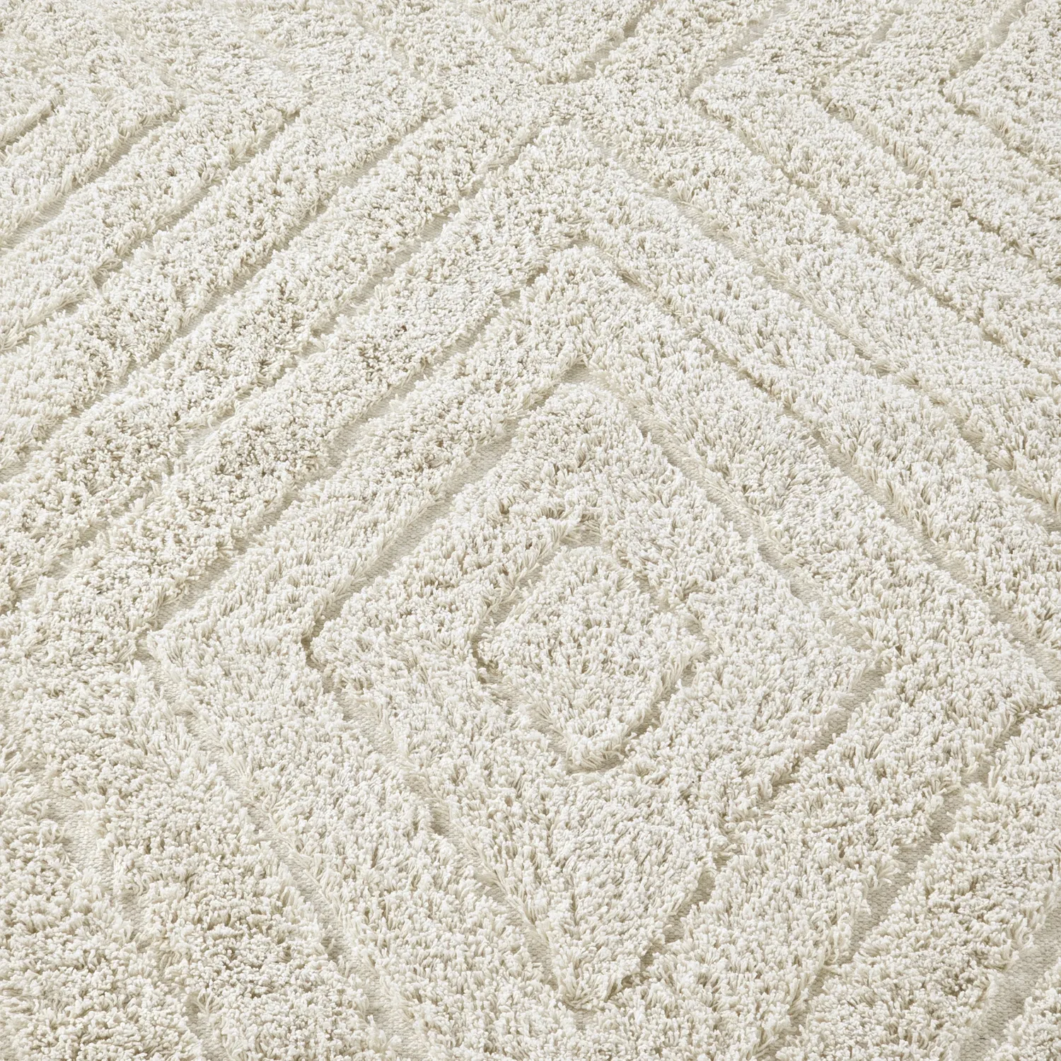 Tappeto A Pelo Lungo - Amberley Natural Cotton Shaggy (bianco)